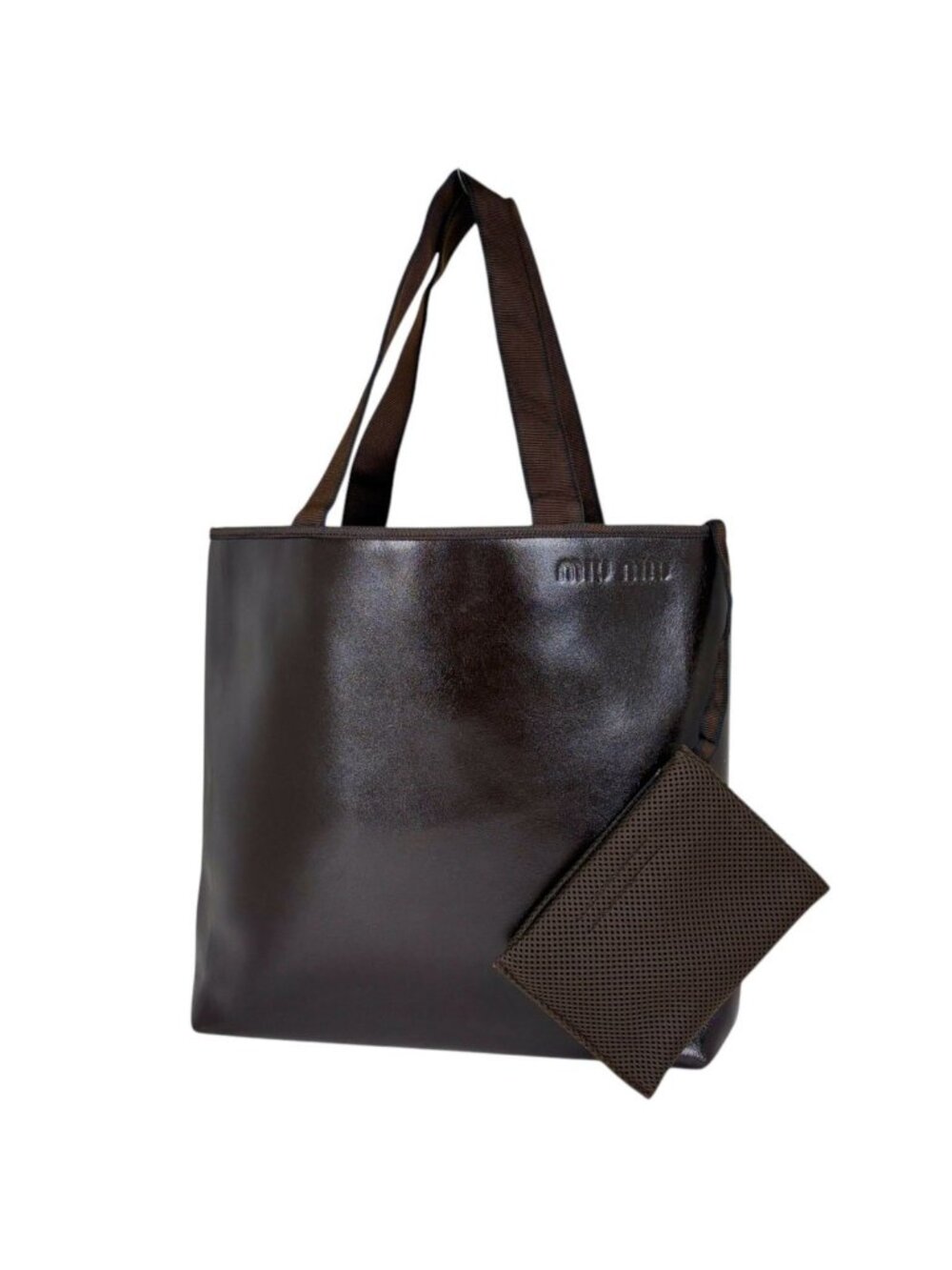 Miu Miu Tote Bag Leather Brown